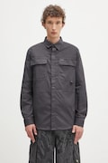 Риза Columbia Landroamer Twill мъжка в сиво със стандартна кройка с класическа яка 2120581