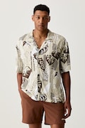 HUGO пляжна сорочка чоловіча BEACH SHIRT RELAXED бежева 50540065