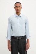 Calvin Klein koszula męska kolor niebieski slim z kołnierzykiem klasycznym LV04LB145G