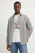 Tommy Jeans koszula bawełniana męska kolor szary regular z kołnierzykiem klasycznym DM0DM20885