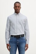 Tommy Jeans koszula bawełniana męska kolor niebieski regular z kołnierzykiem button-down DM0DM21298