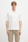 C.P. Company cămașă din bumbac bărbați, culoarea alb, cu guler clasic, relaxed, 18CMSH249A005328G