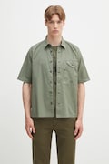C.P. Company cămașă din bumbac bărbați, culoarea verde, cu guler clasic, relaxed, 18CMSH249A005328G