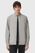 AllSaints camasa din bumbac HAVEN barbati, culoarea gri, cu guler clasic, regular, M123SC
