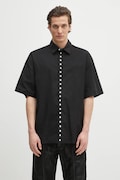 Сорочка AMBUSH Pearl Button Shirt колір чорний relaxed класичний комір 12115313