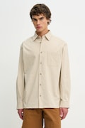 A.P.C. pamut ing Surchemise Malo galléros, bézs, relaxed, COHGG.H32023