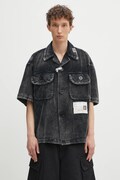 Бавовняна сорочка Maison MIHARA YASUHIRO Amateur Sewn S/S Shirts колір чорний relaxed A14SH084