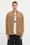 Menčestrová košeľa AAPE Now Long Sleeve hnedá farba, regular, AAPSTM8499XXN