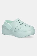 adidas papuci Adilette Clog Platform femei, culoarea turcoaz, JR2625