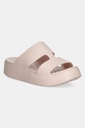 Crocs ciabatte slide Getaway Platform H - Strap donna colore beige 209409-6UR