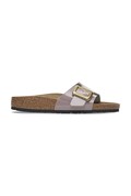 Šľapky Birkenstock Catalina Patent Cushion Buckle dámske, fialová farba, 1029389