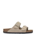 Birkenstock papuci din piele Arizona femei, culoarea bej, 1029260