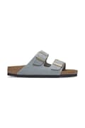 Δερμάτινες παντόφλες Birkenstock Arizona γυναικείες, χρώμα: γκρι, 1029253
