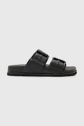 Шкіряні шльопанці AllSaints Sian Sandal жіночі колір чорний W034FC
