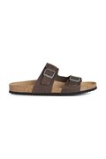 Geox papuci din nubuc U SANDAL GHITA barbati, culoarea maro, U159VB 00032 C6024