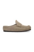Birkenstock klapki zamszowe Naples Wrapped LEVE kolor beżowy 1029675