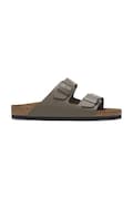 Birkenstock slapi de piele Arizona culoarea verde, 1029153