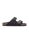 Birkenstock klapki skórzane Arizona Woven Emboss kolor czarny 1029133
