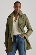 Lauren Ralph Lauren płaszcz damski z bawełną zielony 297967126