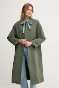 United Colors of Benetton trench femei, culoarea bej, de tranzitie, oversize, 241XDN07I