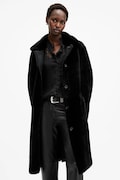 AllSaints palton cu doua fete SERRA femei, culoarea negru, de iarna, W119LB