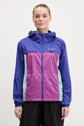 Outdoorová bunda Columbia Crested Canyon Windbreaker modrá barva, 2116481