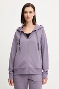 Dkny bluza damska kolor fioletowy z kapturem gładka DP5J9510