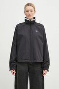 Jakna adidas Originals WOVEN TT ZIP boja: crna, za prijelazno razdoblje, oversize, JX9204