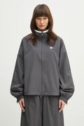 Jakna adidas Originals WOVEN TT ZIP za žene, boja: siva, za prijelazno razdoblje, oversize, JY8879