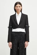 Sako Coperni Hybrid Cropped Tailored čierna farba, jednoradové, COPV74F3004