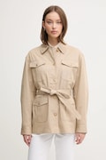 Košilová bunda Tommy Hilfiger béžová barva, WW0WW45933