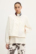 Μπουφάν Tommy Jeans χρώμα: μπεζ, DW0DW20439