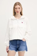 Куртка Tommy Jeans колір білий перехідна oversize DW0DW20672