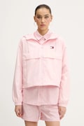 Куртка Tommy Jeans колір рожевий перехідна oversize DW0DW20672