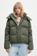 Пухено яке Tommy Jeans в зелено зимен модел DW0DW21623