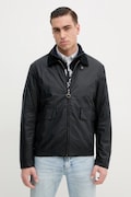 Бавовняна куртка Barbour Newbury Wax Jacket колір синій демісезонна MWX2449