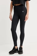 PLEIN SPORT legginsy damskie kolor czarny gładkie SAEC WJT2038 STE003N