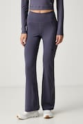 Puma športové legíny dámske Essential Bootcut fialové high waist 525902