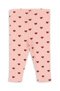 Дитячі бавовняні легінси Konges Sløjd MINNIE PANTS GOTS колір рожевий візерунок KS102584