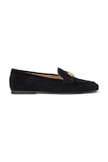 Lauren Ralph Lauren mokasyny zamszowe Averi III damskie kolor czarny na płaskim obcasie 802946809005