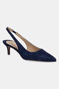 Lauren Ralph Lauren tacchi in pelle scamosciata Lolah II colore blu navy 802959263001