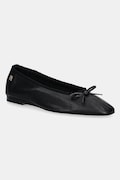 Δερμάτινες μπαλαρίνες Tommy Hilfiger BALLERINA SOFT LEATHER χρώμα: μαύρο, FW0FW08355