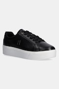 Кожени маратонки Tommy Hilfiger TH PLATFORM COURT SNEAKER в черно FW0FW08614