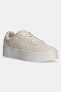 Tommy Jeans sneakersy zamszowe THE GREENWICH FLATFORM ELEVATED kolor beżowy EN0EN02676