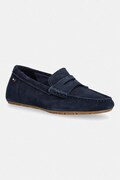 Tommy Hilfiger mokasyny damskie zamszowe FLAG SOFT SUEDE DRIVER LOAFER granatowe FW0FW08558