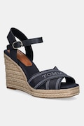 Tommy Hilfiger sandale TOMMY HILFIGER ESPAD HIGH WEDGE culoarea bleumarin, FW0FW08668