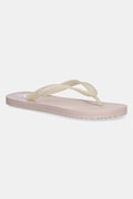 Calvin Klein Jeans japonki BEACH SANDAL TRANSPARENT TPU damskie kolor beżowy na płaskim obcasie YW0YW01829