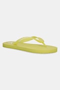 Calvin Klein Jeans japonki BEACH SANDAL TRANSPARENT TPU damskie kolor zielony na płaskim obcasie YW0YW01829