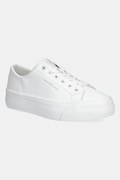 Calvin Klein Jeans sneakers VULC FLATFORM LOW MG LTH culoarea alb, YW0YW01771