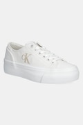 Πάνινα παπούτσια Calvin Klein Jeans VULC FLATFORM LOW CV MG χρώμα: άσπρο, YW0YW01763